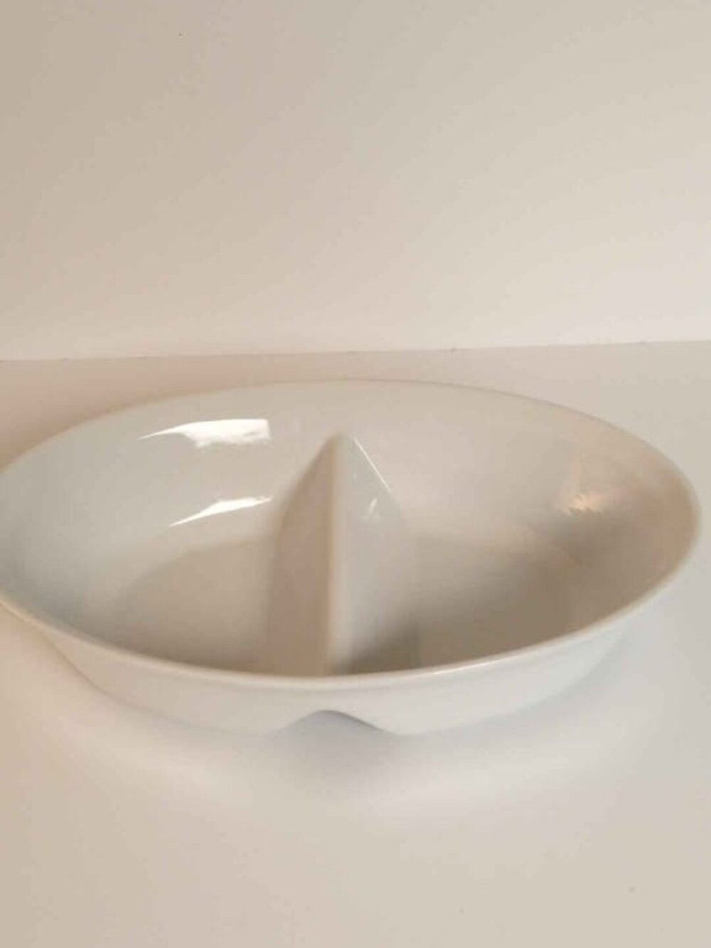 White Porcelain Divided Serving Dish